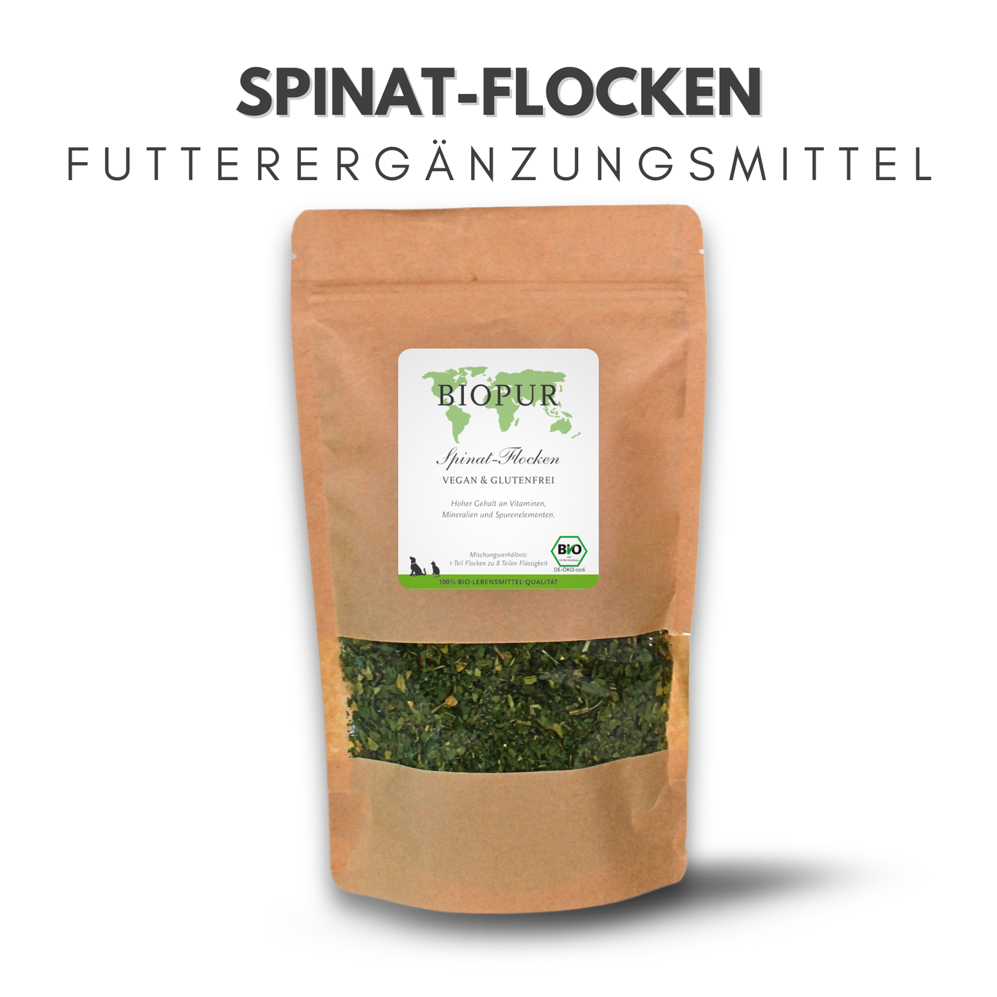 Spinat-Flocken - BIOPUR Futterergänzungen